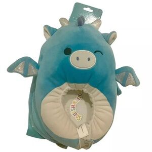 Squishmallows Unisex Plush Slippers - Tatiana The Dragon 11-12